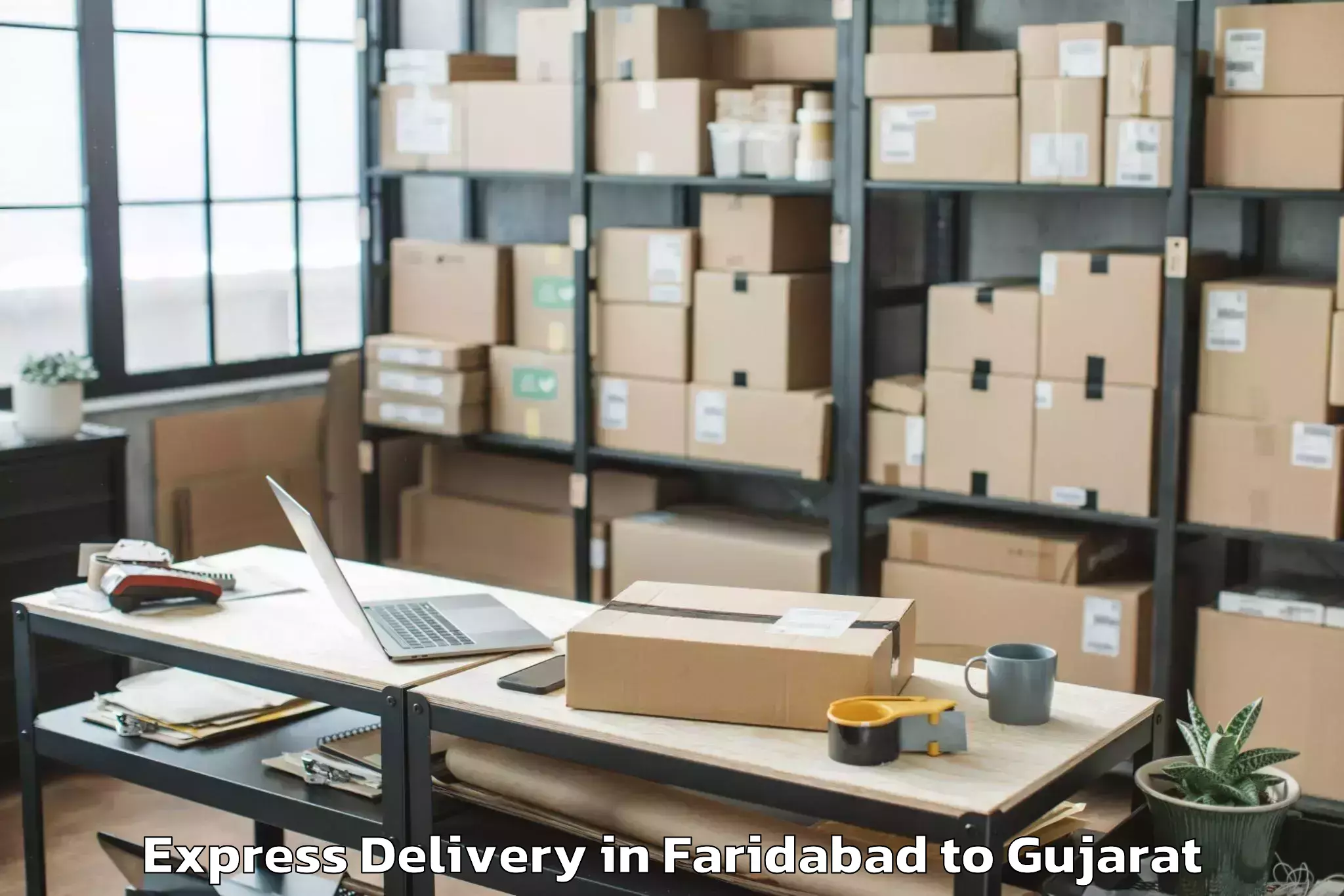 Professional Faridabad to Dediapada Express Delivery